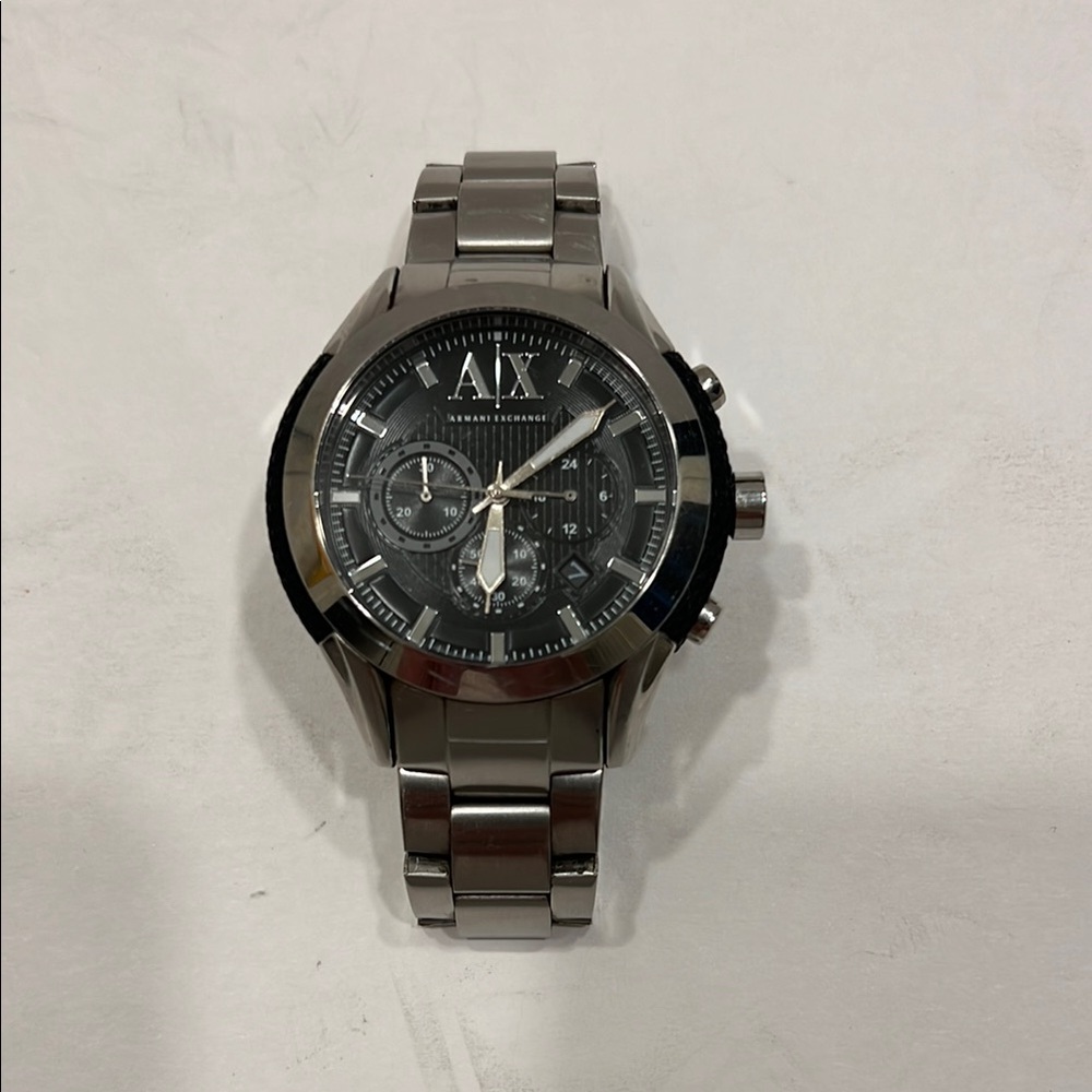A/X Armani Exchange Silver and Black Watch